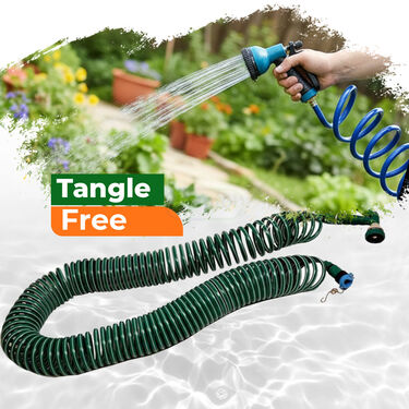 Coiled Hose With Spray Gun 10m (HP5)